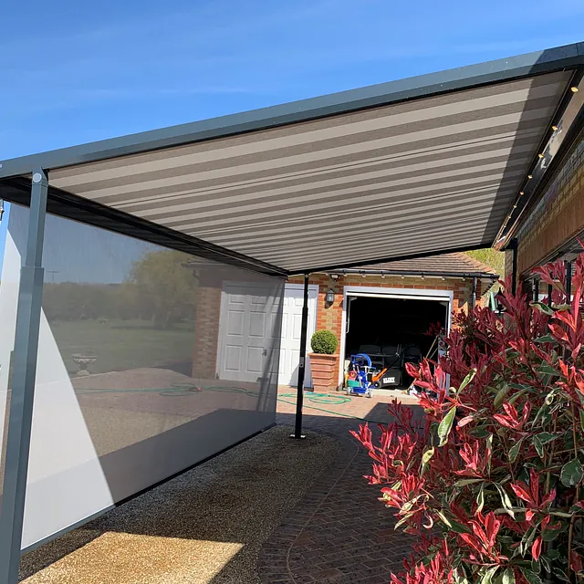 Awning on side of house